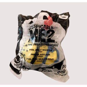 Despicable Me 2 Phil Jelly Whistle McDonalds Happy Meal Toy 2013 New In Package